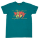 Photo of piping pig t-shirt in the colour teal